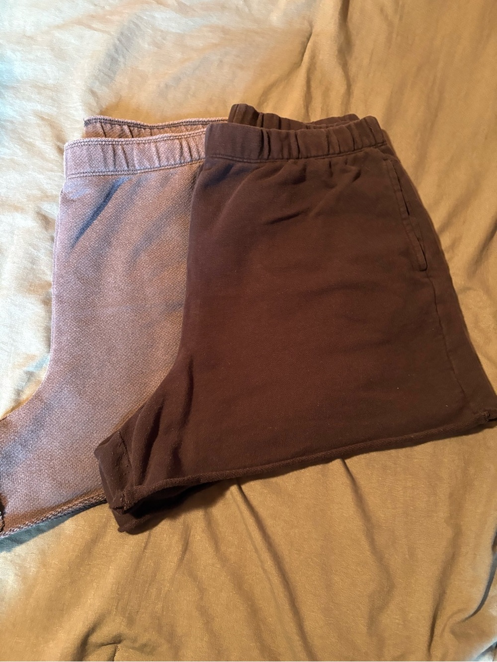 aerie womens Elastic-Waist Shorts in Black and Gray